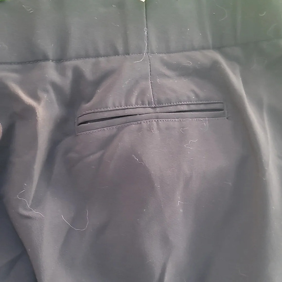 AVENUE black stretch flat front cuffed dress work pants sz 26 wide leg to - Picture 9 of 10